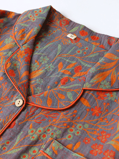 Sophie Élégante Pyjama en Coton Fleuri