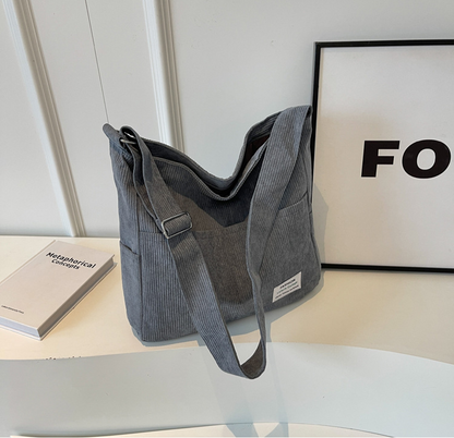 Sophie – Élégante Sac Épaule en Velours Côtelé