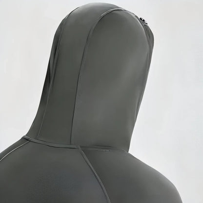 T-Shirt Anti-UV Homme à Manches Longues UPF50+ à Capuche pour Randonnée
