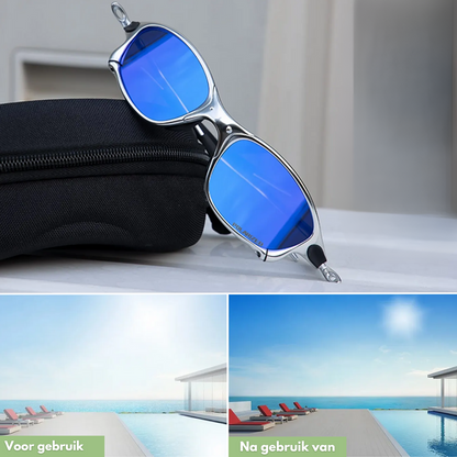 Lunettes de Soleil de Pêche Polarisées UV400 à Monture Métal Légère