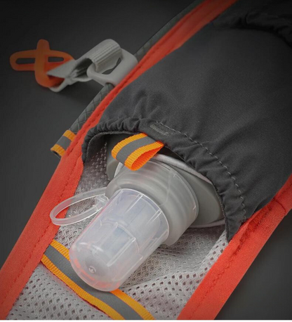 Gilet d'Hydratation Trail Running Respirant, Multi-Poches avec 2 Flasques Souples Incluses