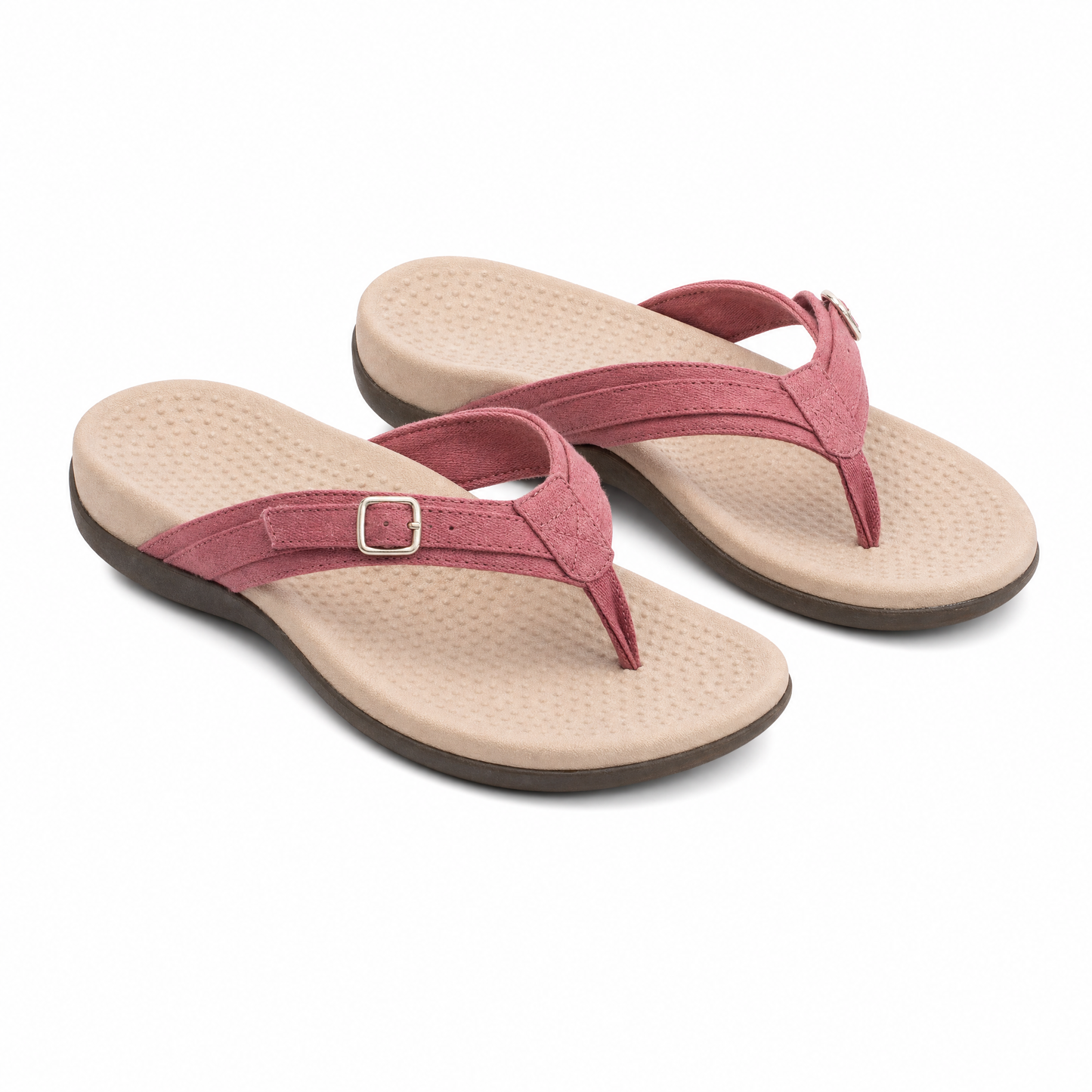 Arch Support Flip Flops with Adjustable Strap and Cushioned Sole Comfort