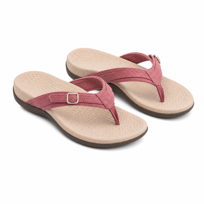 Arch Support Flip Flops with Adjustable Strap and Cushioned Sole Comfort