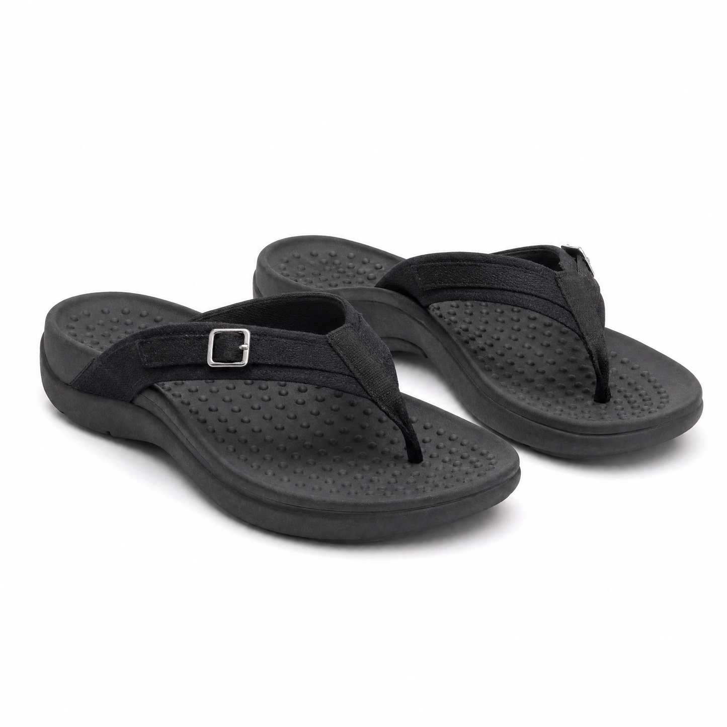 Arch Support Flip Flops with Adjustable Strap and Cushioned Sole Comfort