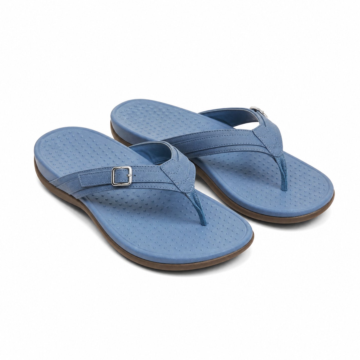Arch Support Flip Flops with Adjustable Strap and Cushioned Sole Comfort