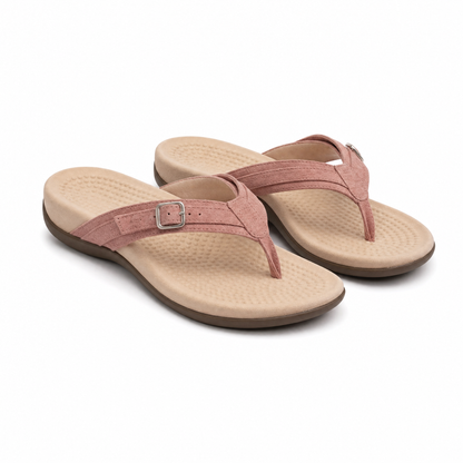 Arch Support Flip Flops with Adjustable Strap and Cushioned Sole Comfort