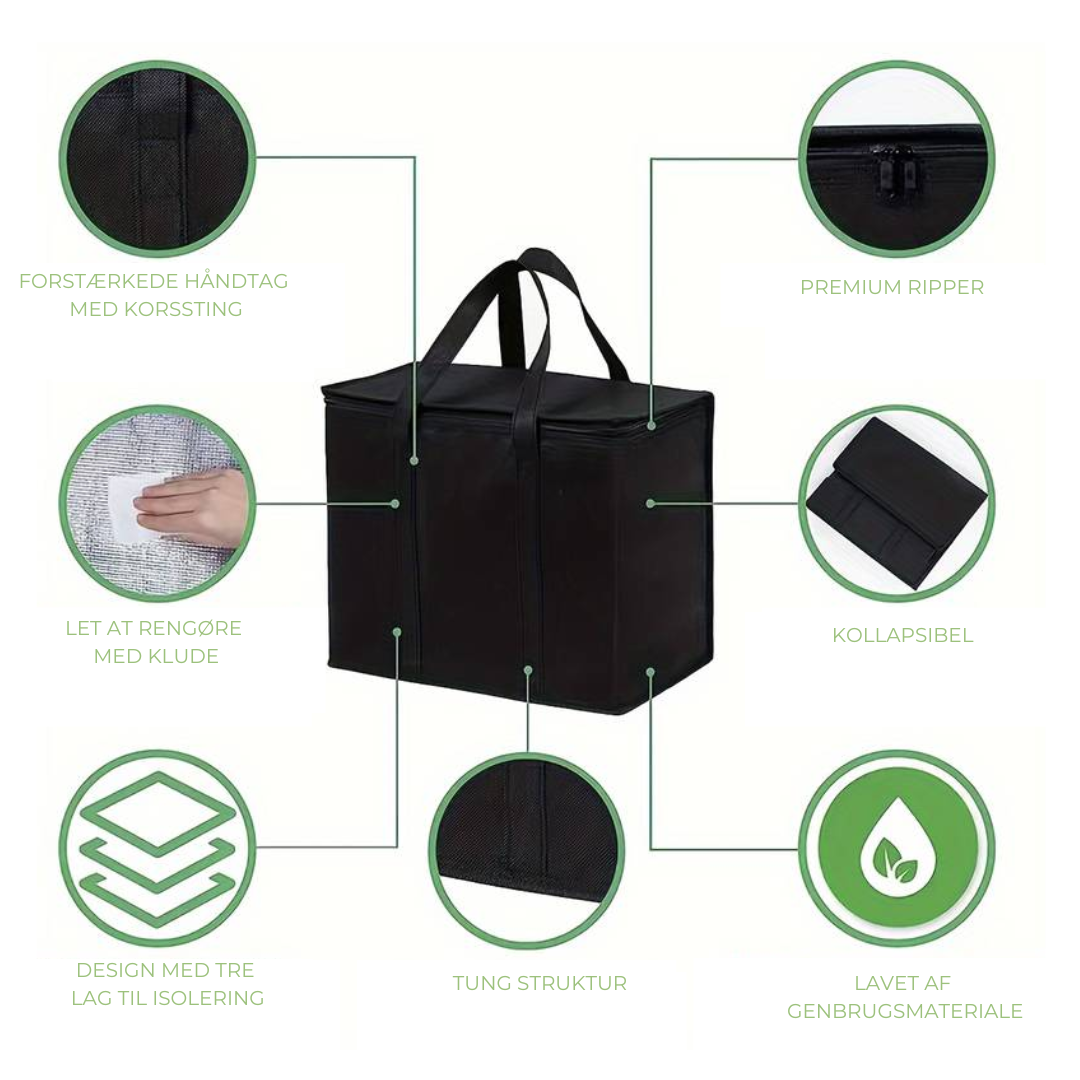 Sac Isotherme Grande Capacité à Isolation Trois Couches, Doublure Aluminium Facile à Nettoyer