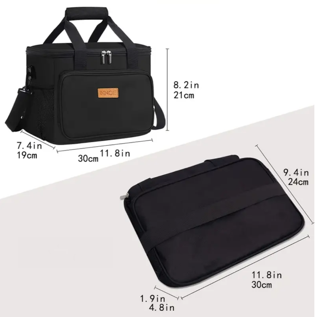 Sac Isotherme Grande Capacité, Toile Oxford 600D Déperlante avec Anses et Bandoulière Amovible
