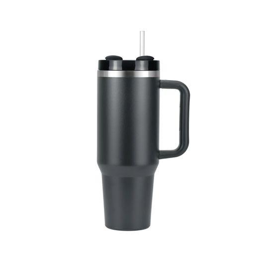 Isolert drikkeflaske med sugerør for varme og kalde drikker