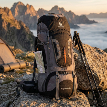 80L Ryggsekk for Trekking, Fotturer og Fjell