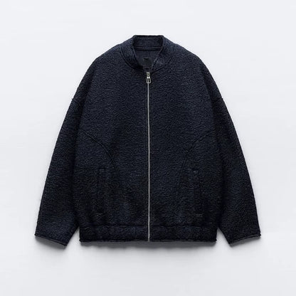 Oversized Zip Bomber Jacket