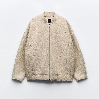 Oversized Zip Bomber Jacket
