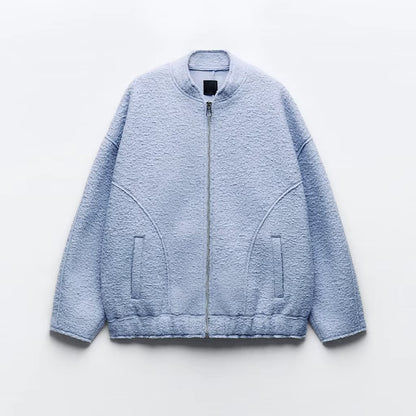 Oversized Zip Bomber Jacket
