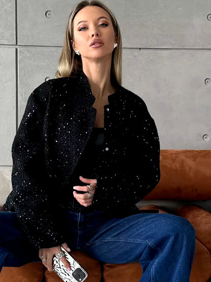 Shiny Sequin Jacket