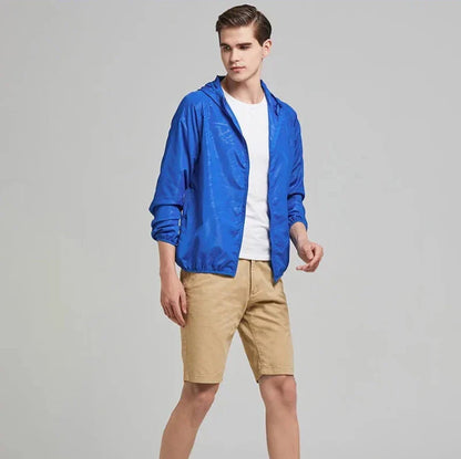 Veste De Randonnée Imperméable Et Coupe-Vent Légère Homme Et Femme