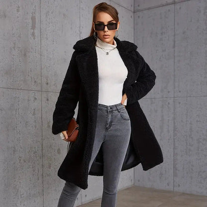 Soft Plush Jacket with Lapels