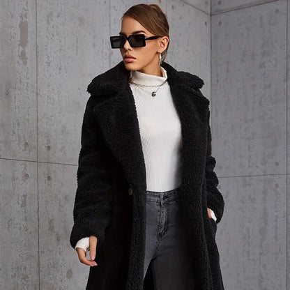 Soft Plush Jacket with Lapels