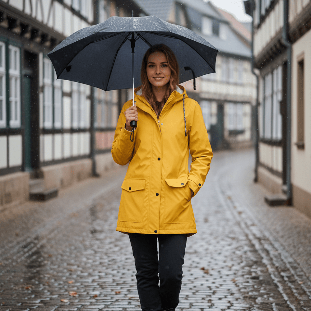 Women's Waterproof and Windproof Jacket with Hood