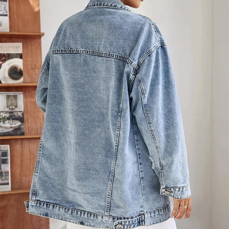 Women's Torn Denim Jacket