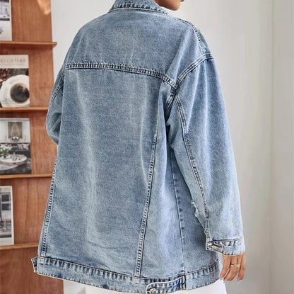 Women's Torn Denim Jacket