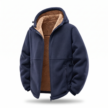 Men's Winter Jacket with Fleece Lining and Hood