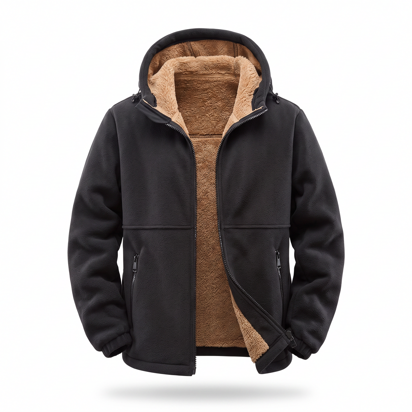 Men's Winter Jacket with Fleece Lining and Hood
