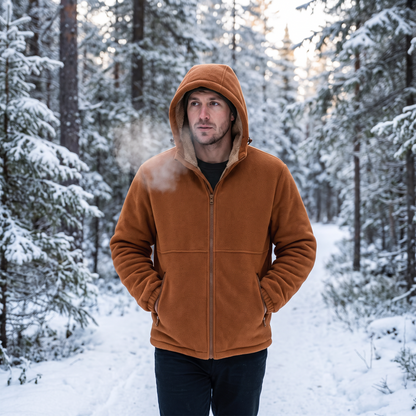 Men's Winter Jacket with Fleece Lining and Hood