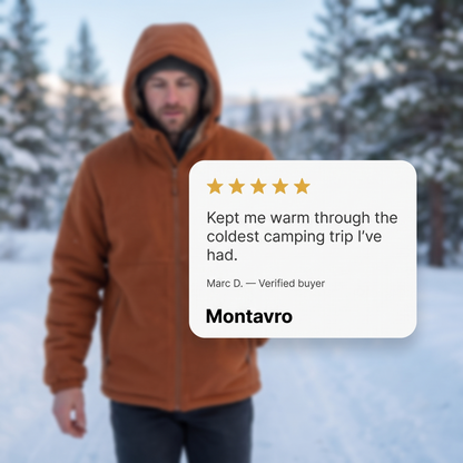 Men's Winter Jacket with Fleece Lining and Hood