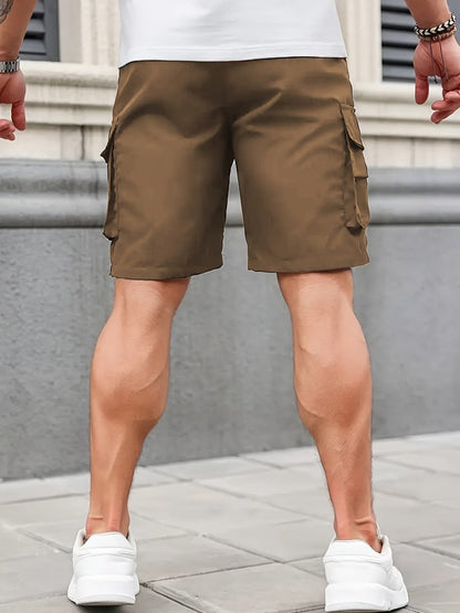 Short Cargo Homme Léger avec Poches Zippées
