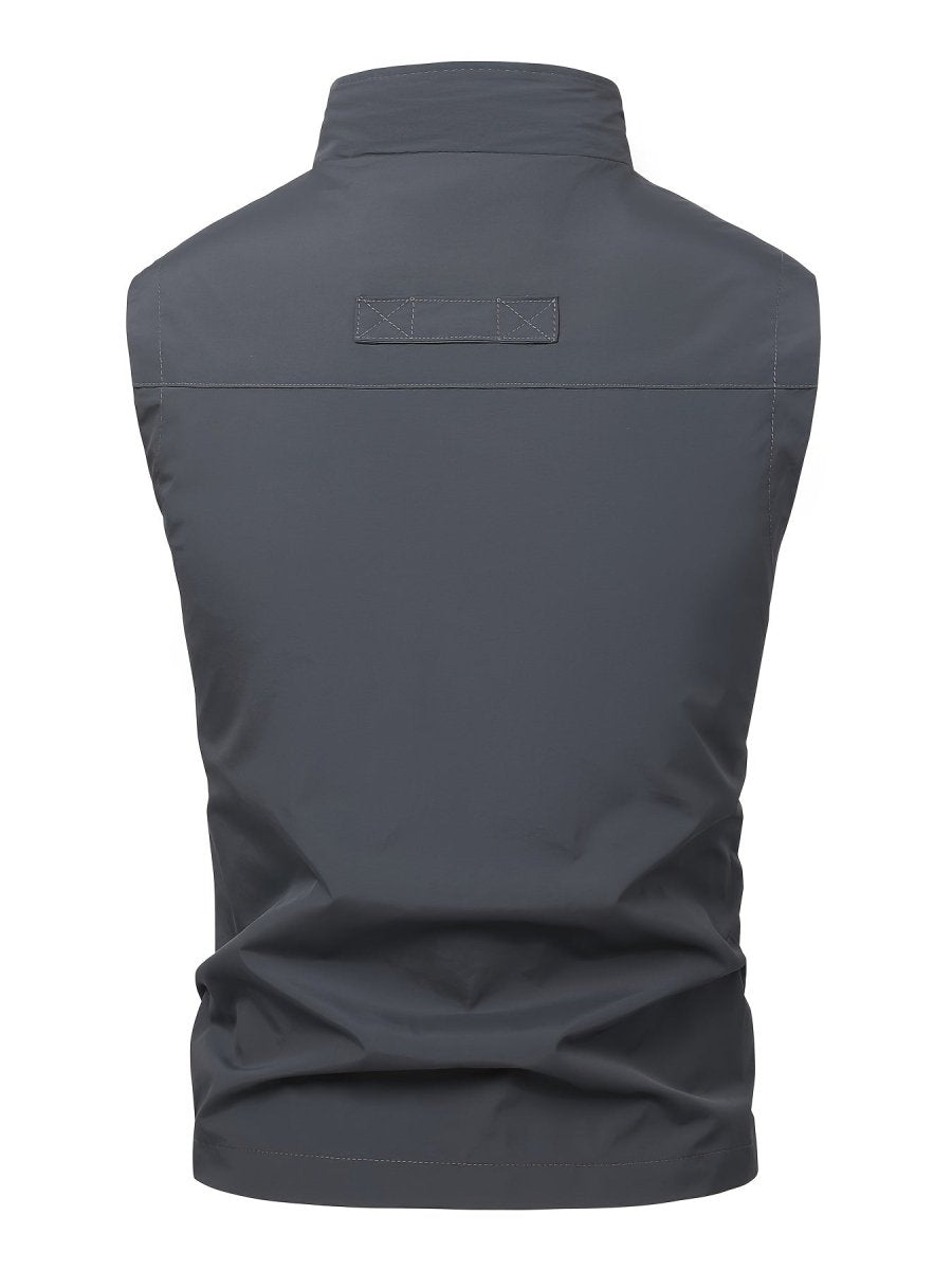 Lightweight Men's Vest with Multiple Pockets for Outdoor Activities