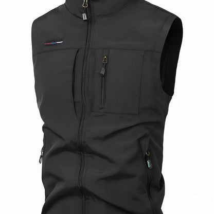Lightweight Men's Vest with Multiple Pockets for Outdoor Activities