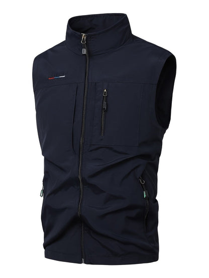 Lightweight Men's Vest with Multiple Pockets for Outdoor Activities