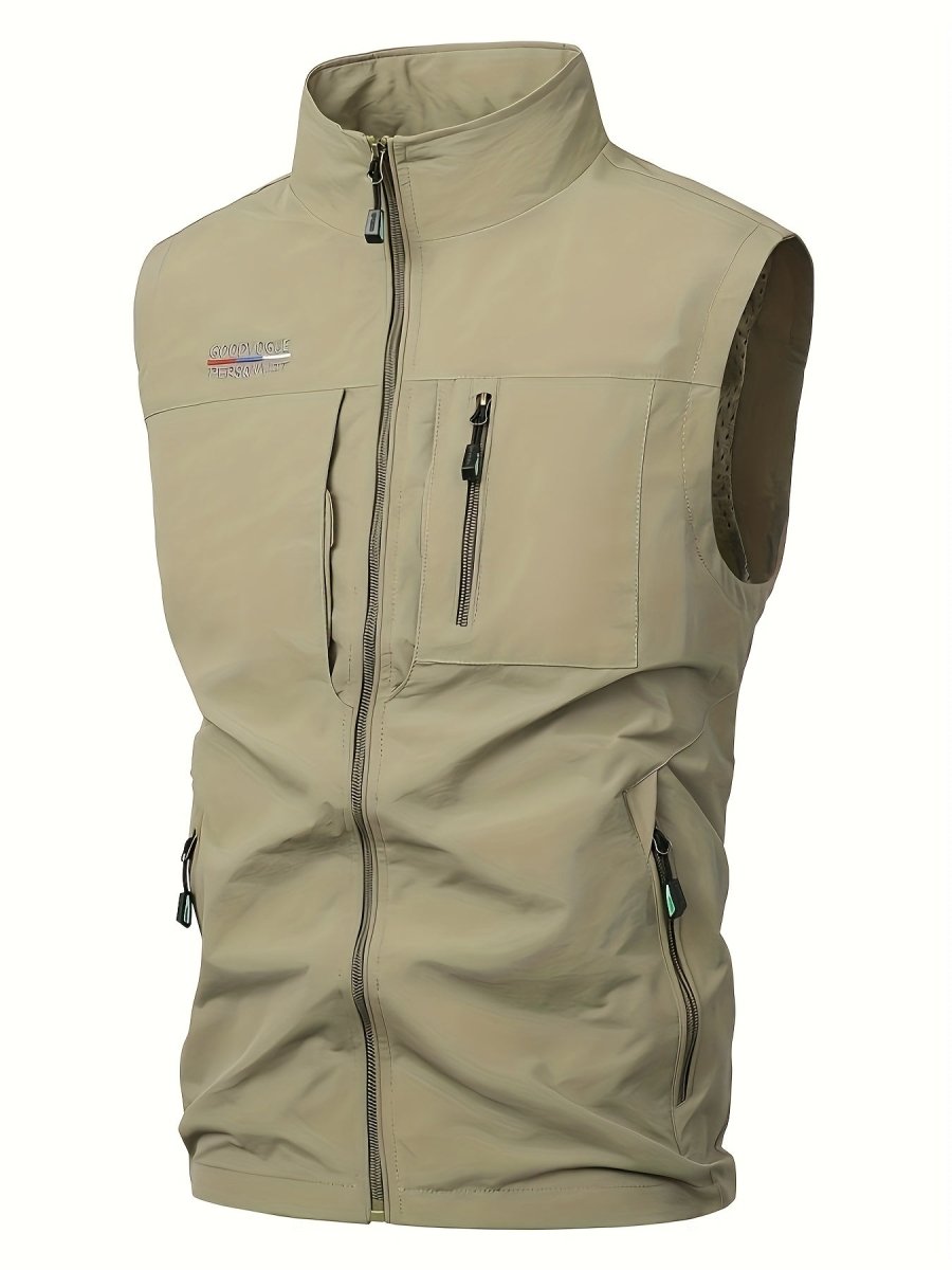 Lightweight Men's Vest with Multiple Pockets for Outdoor Activities