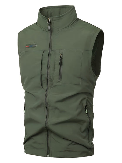 Lightweight Men's Vest with Multiple Pockets for Outdoor Activities