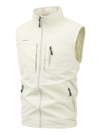 Lightweight Men's Vest with Multiple Pockets for Outdoor Activities