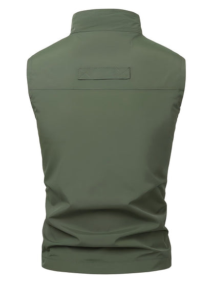 Lightweight Men's Vest with Multiple Pockets for Outdoor Activities