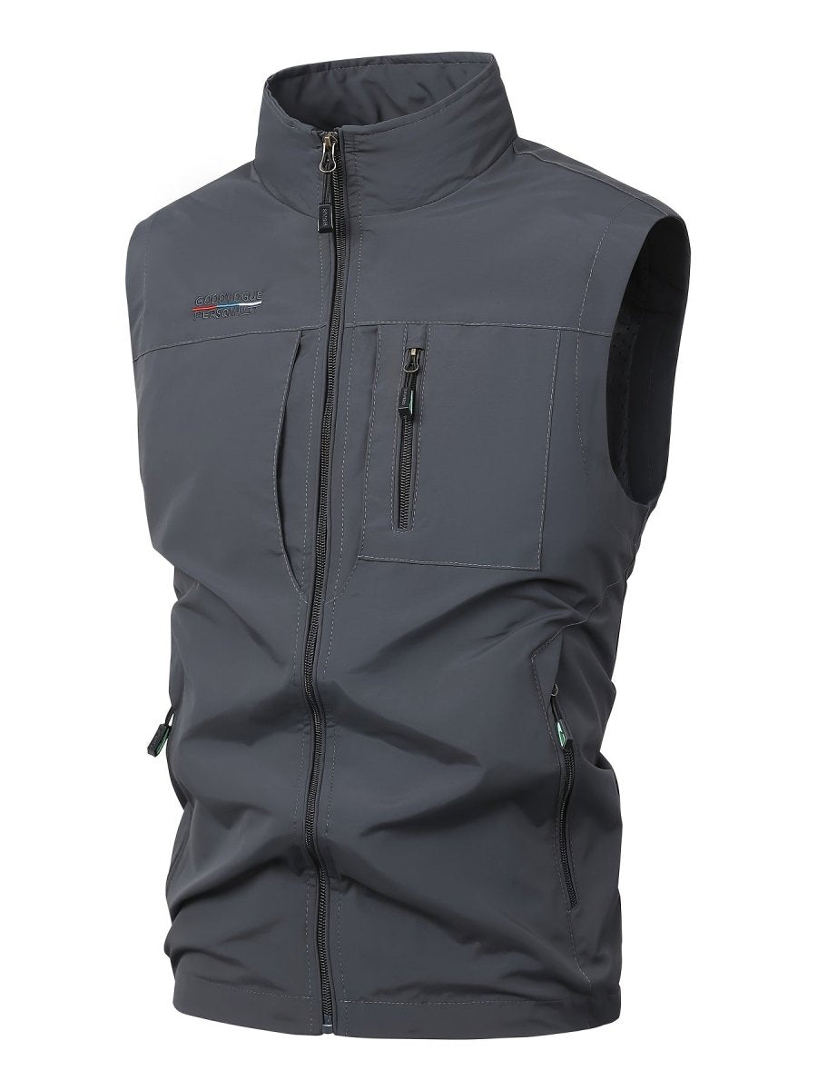 Lightweight Men's Vest with Multiple Pockets for Outdoor Activities