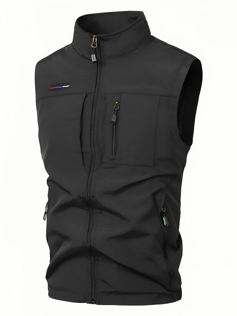 Lightweight Men's Vest with Multiple Pockets for Outdoor Activities