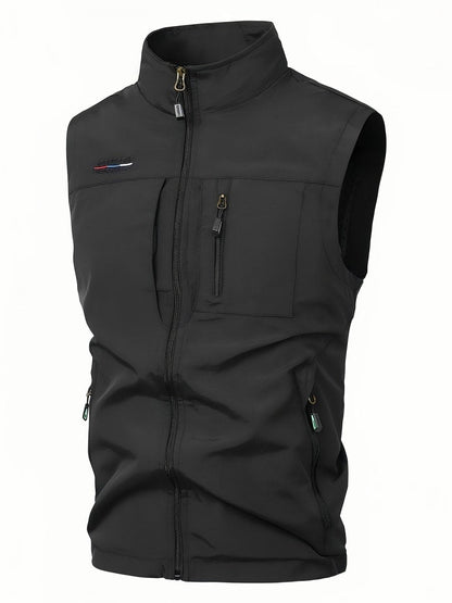 Lightweight Men's Vest with Multiple Pockets for Outdoor Activities
