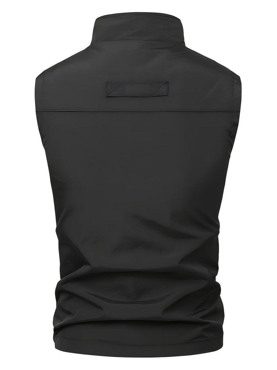 Lightweight Men's Vest with Multiple Pockets for Outdoor Activities