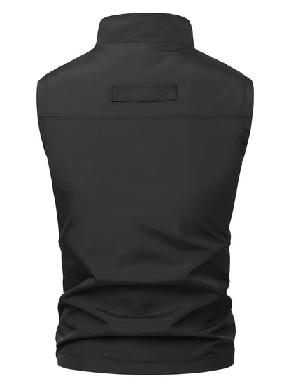 Lightweight Men's Vest with Multiple Pockets for Outdoor Activities