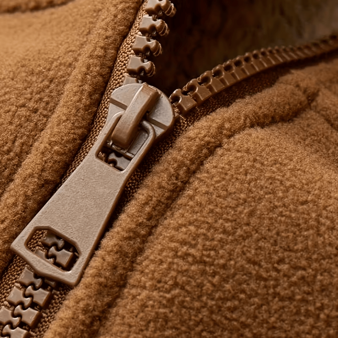 Herrevinterjakke med fleecefôr og hette