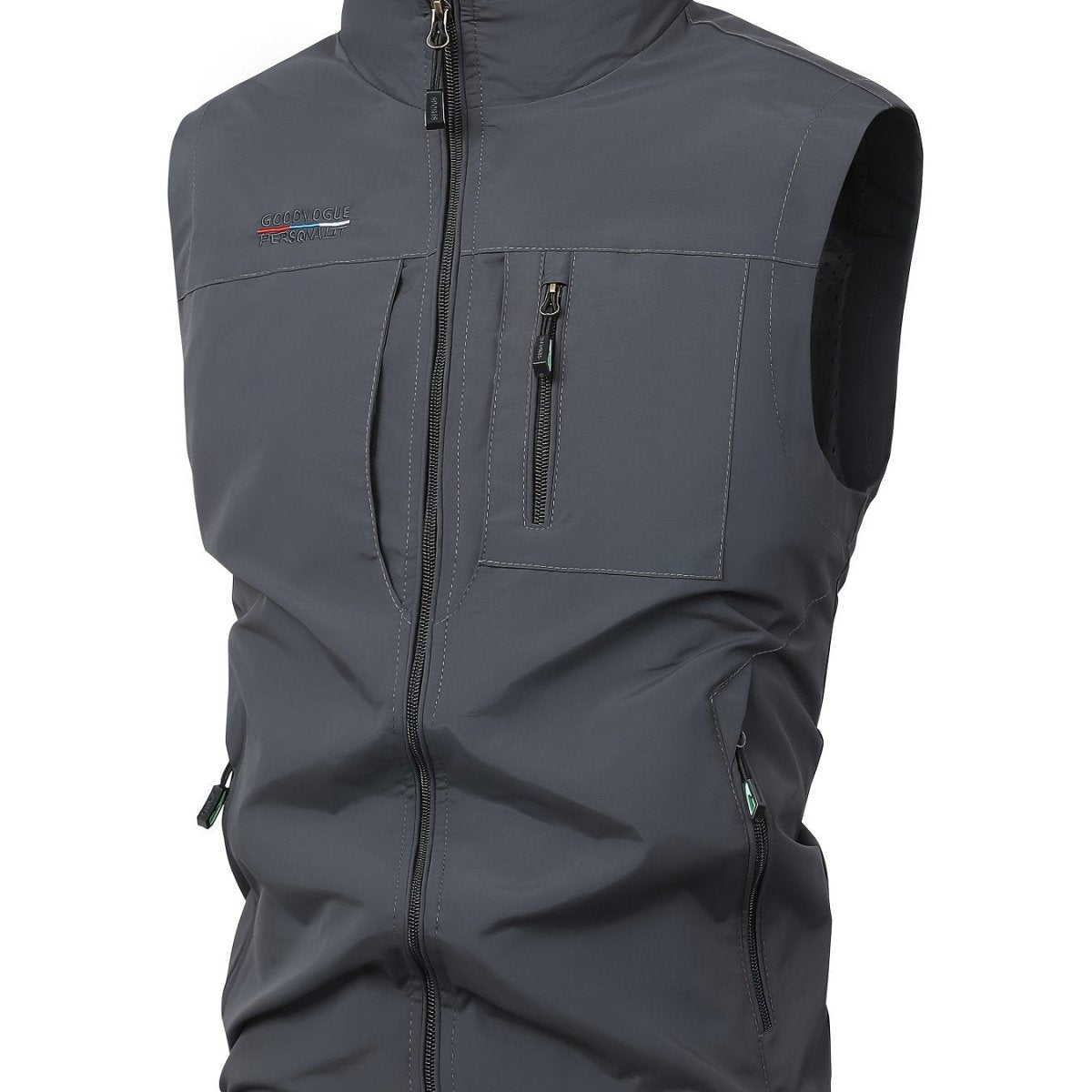 Lightweight Men's Vest with Multiple Pockets for Outdoor Activities