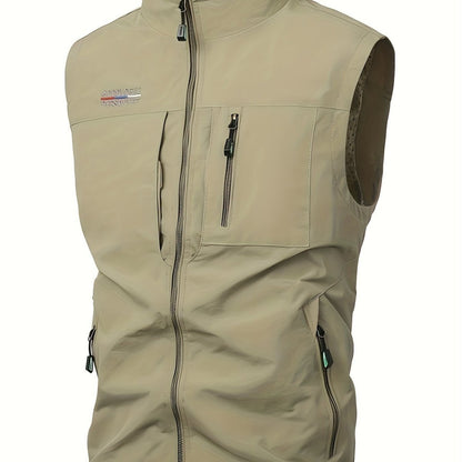 Lightweight Men's Vest with Multiple Pockets for Outdoor Activities