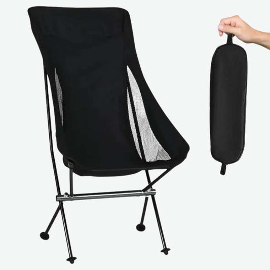 Ultra-Lightweight 900g High-Back Folding Camping Chair, Oxford Fabric and Aluminum Frame