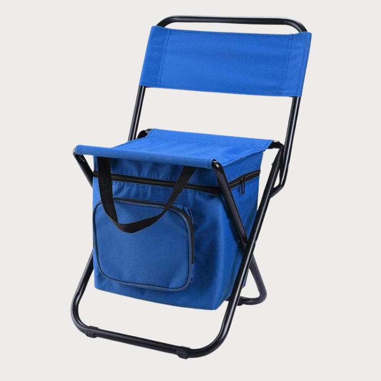 Folding Camping Chair with Integrated Insulated Compartment, Lightweight and Sturdy Oxford Fabric