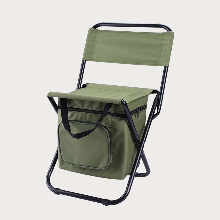 Folding Camping Chair with Integrated Insulated Compartment, Lightweight and Sturdy Oxford Fabric