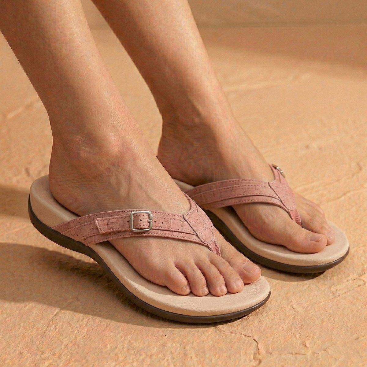 Tongs à Soutien de la Voûte Bride Ajustable et Semelle Amortissante Confort
