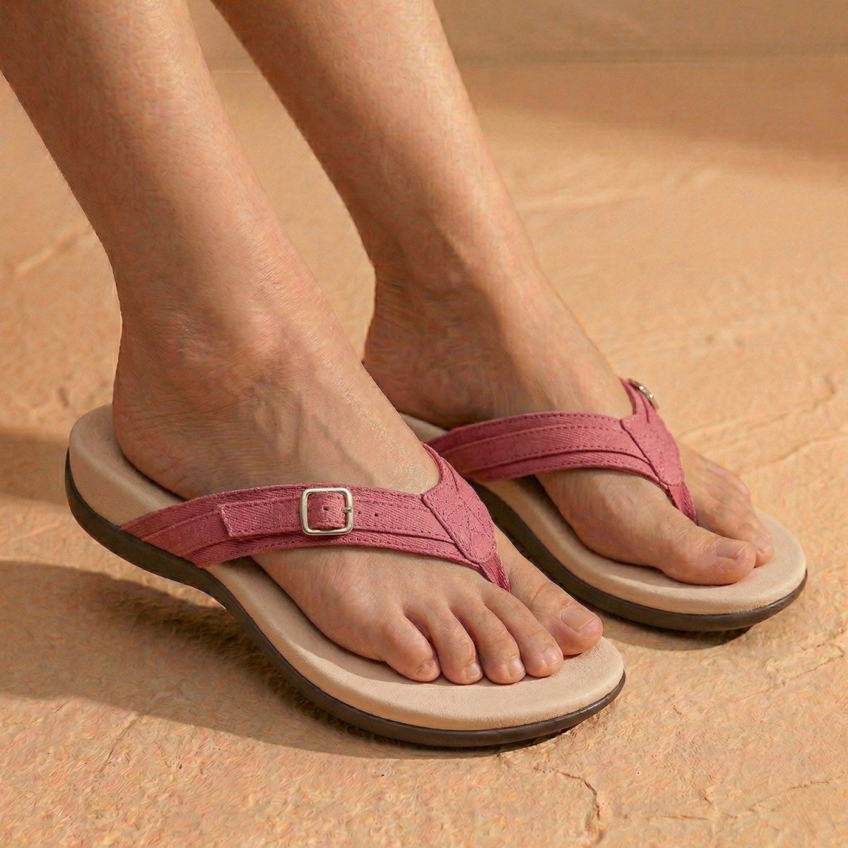 Tongs à Soutien de la Voûte Bride Ajustable et Semelle Amortissante Confort