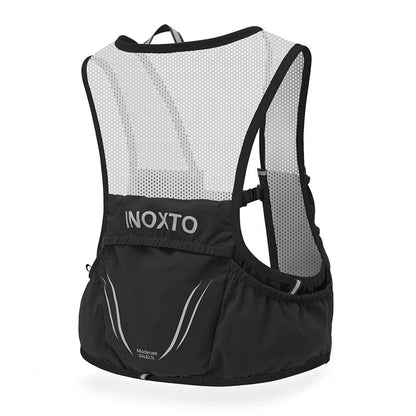 Gilet d'Hydratation Trail Running Respirant, Multi-Poches avec 2 Flasques Souples Incluses